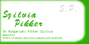 szilvia pikker business card